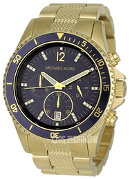 Michael Kors Niebieski/Stal w odcieniu złota Ø44.5 mm MK5438