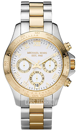 Michael Kors Layton Biały/Stal w odcieniu złota Ø40 mm MK5455