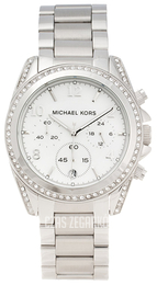 Michael Kors Biały/Stal Ø39 mm MK5520