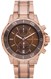 Michael Kors Brązowy/Stal w kolorze różowego złota Ø41 mm MK5553