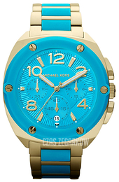 Michael Kors Niebieski/Stal w odcieniu złota Ø43 mm MK5746