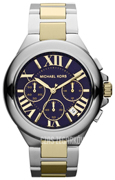 Michael Kors Camille Niebieski/Stal w kolorze różowego złota Ø43 mm MK5758