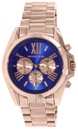 Michael Kors Niebieski/Stal w kolorze różowego złota Ø40 mm MK5951