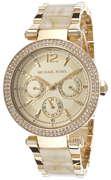 Michael Kors Żółte złoto/Żywica z tworzywa sztucznego Ø33 mm MK5956