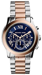 Michael Kors Cooper Niebieski/Stal w kolorze różowego złota Ø38 mm MK6156