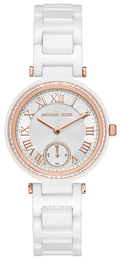 Michael Kors Srebrny/Czeramiczna Ø33 mm MK6240