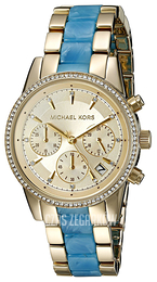 Michael Kors Ritz Żółte złoto/Stal w odcieniu złota Ø37 mm MK6328