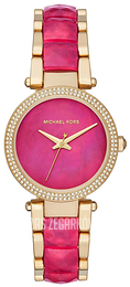 Michael Kors Parker Różowy/Stal w odcieniu złota Ø33 mm MK6490
