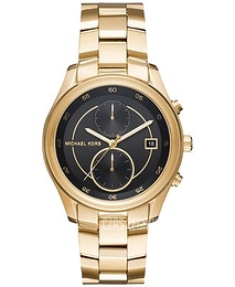 Michael Kors Blair Czarny/Stal w odcieniu złota Ø40 mm MK6497