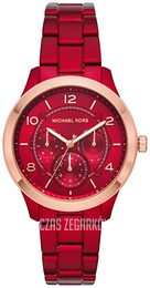 Michael Kors Runway Czerwony/Stal Ø38 mm MK6594