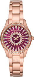 Michael Kors Layton Czerwony/Stal w kolorze różowego złota Ø33 mm MK6893