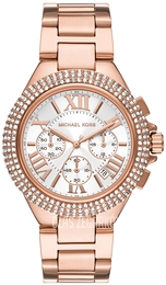 Michael Kors Camille Biały/Stal w kolorze różowego złota Ø43 mm MK6995