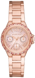 Michael Kors Camille Różowy/Stal w kolorze różowego złota Ø33 mm MK7273