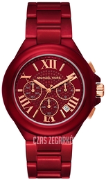 Michael Kors Camille Czerwony/Stal Ø43 mm MK7304
