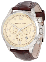 Michael Kors Beżowy/Skóra Ø45 mm MK8115