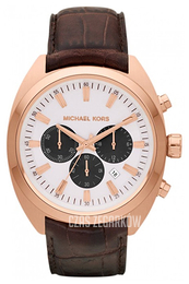 Michael Kors Dean Biały/Skóra Ø47 mm MK8271