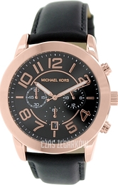 Michael Kors Mercer Czarny/Skóra Ø45 mm MK8289