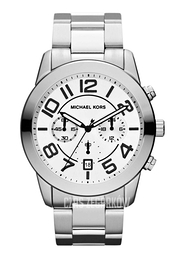 Michael Kors Mercer Biały/Stal Ø45 mm MK8290