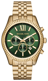 Michael Kors Lexington Zielony/Stal w odcieniu złota Ø44 mm MK8446