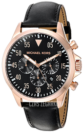Michael Kors Gage Czarny/Skóra Ø43 mm MK8535