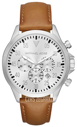 Michael Kors Srebrny/Skóra Ø44 mm MK8545