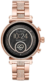 Michael Kors Sofie Ekran LCD/Stal w kolorze różowego złota Ø41 mm MKT5066