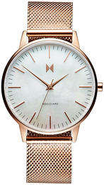 MVMT Boulevard Biały/Stal w kolorze różowego złota Ø38 mm MB01-RGPL