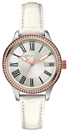 Nautica Dress Srebrny/Skóra Ø36 mm A12653M