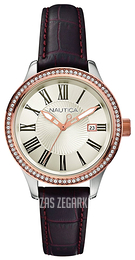 Nautica Dress Srebrny/Skóra Ø36 mm A12654M