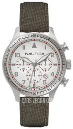 Nautica BFD 105 Srebrny/Skóra Ø44 mm A16580G