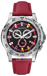 Nautica Chronograph Czarny/Skóra Ø46 mm A19596G
