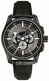 Nautica Chronograph Czarny/Skóra A24003G