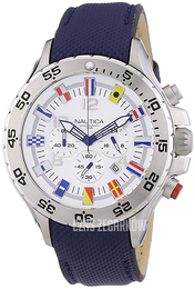 Nautica Srebrny/Skóra Ø48 mm A24513G