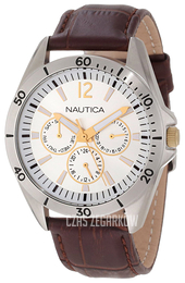 Nautica NAC Srebrny/Skóra Ø40 mm N12632G