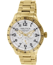 Nautica BFD 101 Srebrny/Stal w odcieniu złota Ø44 mm N16658G