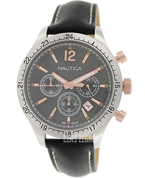 Nautica BFD 104 Czarny/Skóra Ø44 mm N16660G
