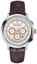 Nautica NCT Biały/Skóra Ø47 mm N21023G