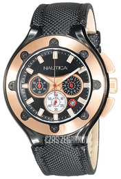 Nautica NCS Czarny/Skóra Ø46 mm N28507G