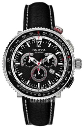 Nautica Chronograph Czarny/Skóra Ø50 mm N29512G