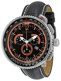 Nautica Chronograph Czarny/Skóra Ø48 mm N37505G