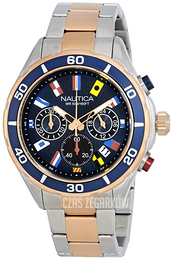 Nautica Nst Niebieski/Stal w kolorze różowego złota Ø46 mm NAD19560G