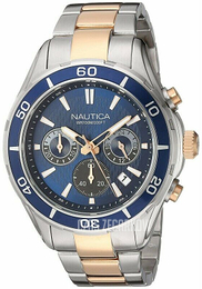 Nautica Niebieski/Stal w kolorze różowego złota Ø46 mm NAD21508G