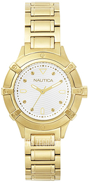 Nautica Dress Biały/Stal w odcieniu złota Ø36 mm NAPCPR004
