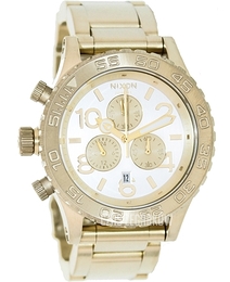 Nixon The 42-20 Chrono Biały/Stal w odcieniu złota Ø42 mm A0371219-00