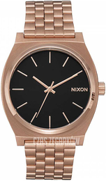 Nixon The Time Teller Czarny/Stal w kolorze różowego złota Ø37 mm A045-2598-00