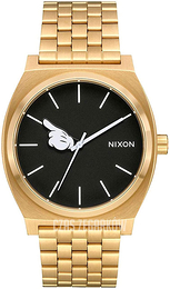 Nixon The Time Teller Czarny/Stal w odcieniu złota Ø37 mm A045-3097-00