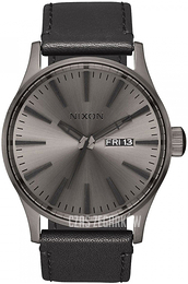 Nixon The Sentry Szary/Skóra Ø42 mm A105-1531