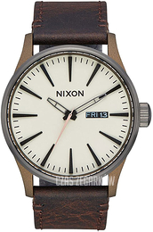 Nixon The Sentry Kremowy/Skóra Ø42 mm A105-2091-00