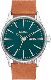 Nixon The Sentry Zielony/Skóra Ø42 mm A105-2535-00