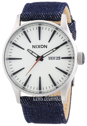 Nixon The Sentry Biały/Skóra Ø42 mm A1051540